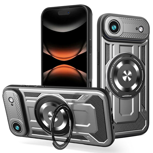 Калъф за Apple iPhone 17 Air, Techsuit, RuggedCam, Сив