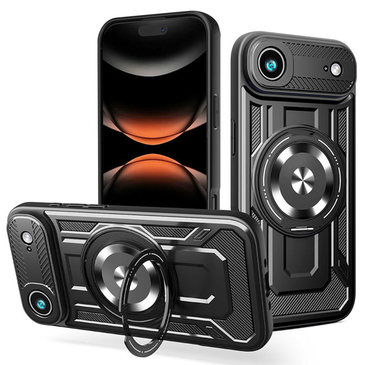 Калъф за Apple iPhone 17 Air, Techsuit, RuggedCam, Черен