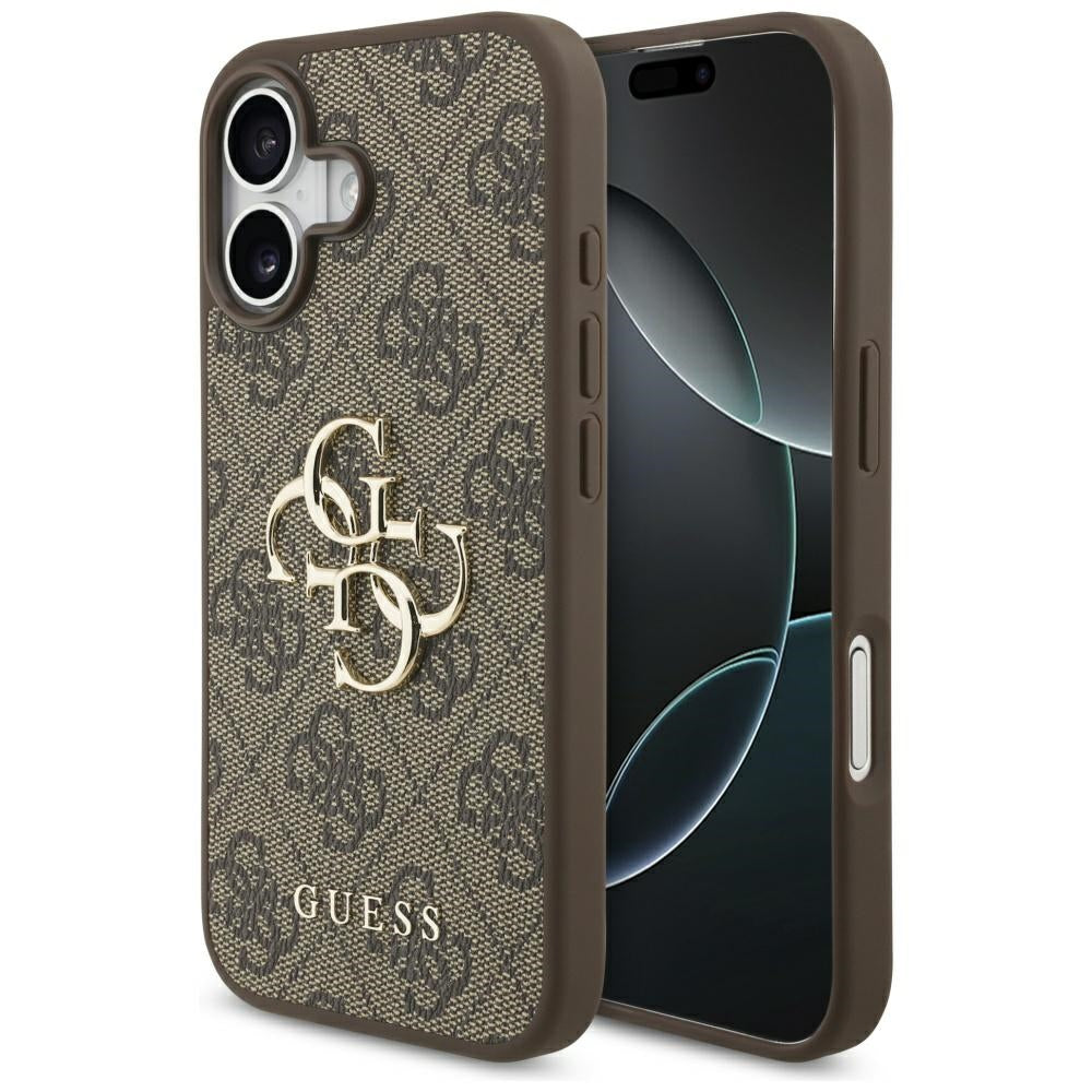 Калъф за Apple iPhone 17, Guess, 4G Big Logo, Кафяв
