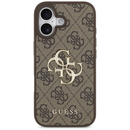 Калъф за Apple iPhone 17, Guess, 4G Big Logo, Кафяв