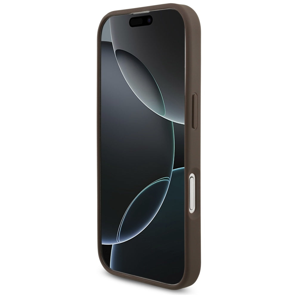 Калъф за Apple iPhone 17, Guess, 4G Big Logo, Кафяв