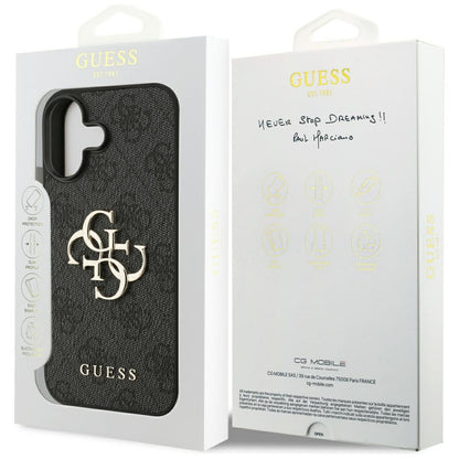 Калъф за Apple iPhone 17, Guess, 4G Big Logo, Черен