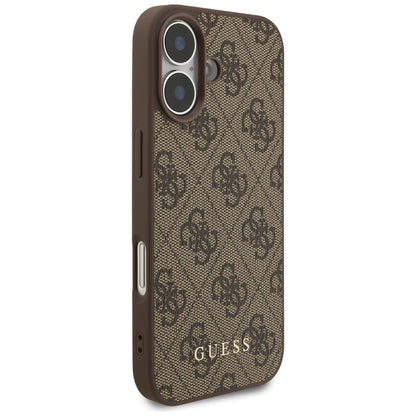 Калъф за Apple iPhone 17, Guess, 4G Classic, Кафяв