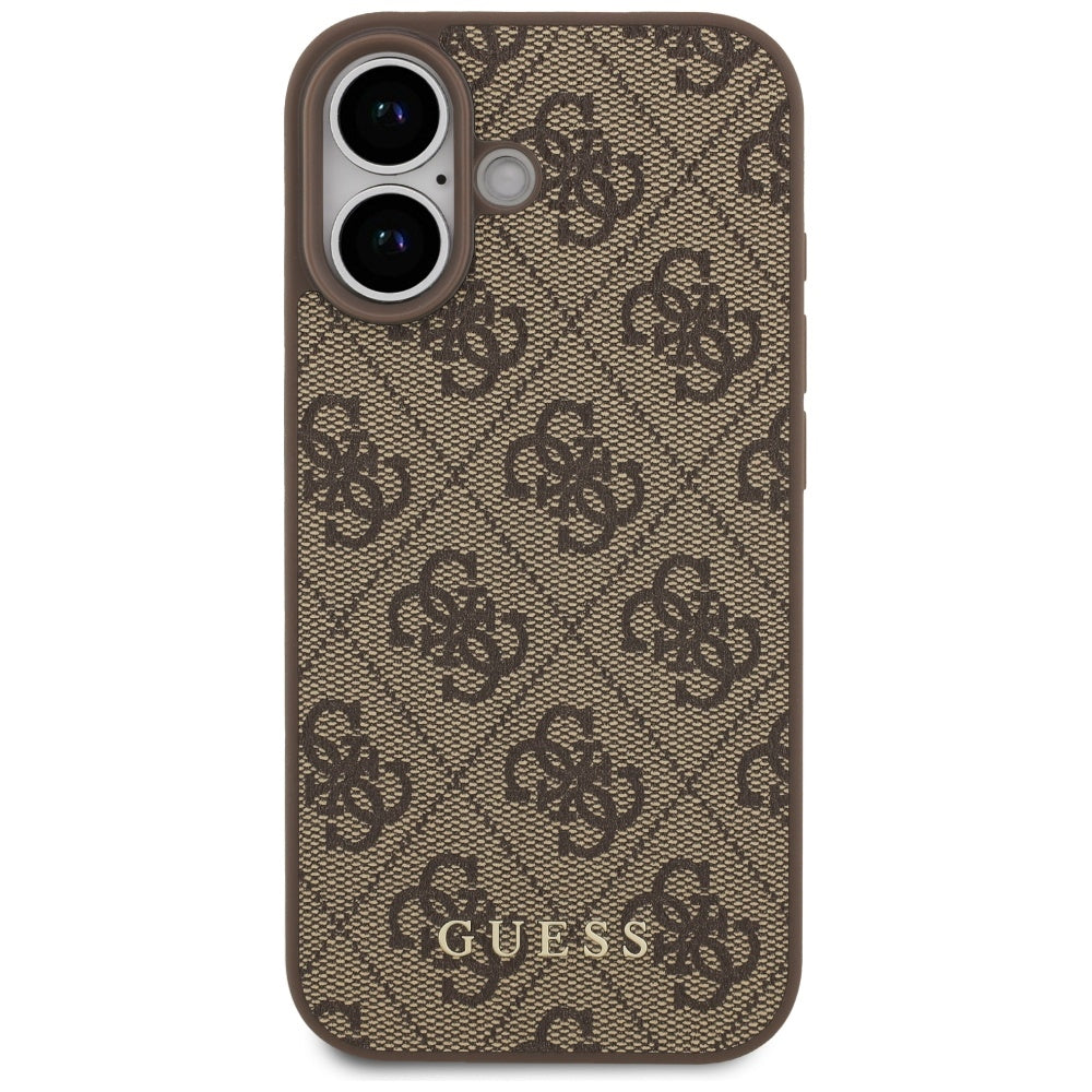 Калъф за Apple iPhone 17, Guess, 4G Classic, Кафяв