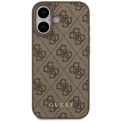 Калъф за Apple iPhone 17, Guess, 4G Classic, Кафяв