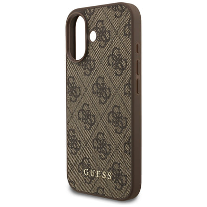 Калъф за Apple iPhone 17, Guess, 4G Classic, Кафяв