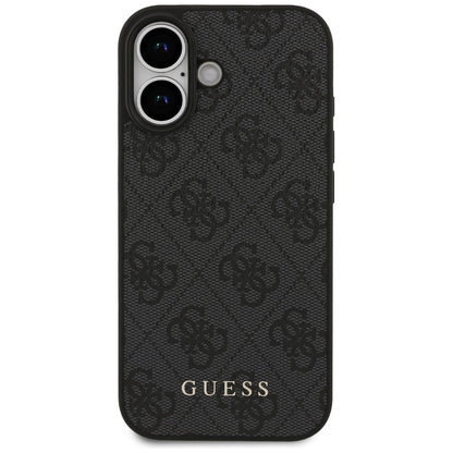 Калъф за Apple iPhone 17, Guess, 4G Classic, Черен