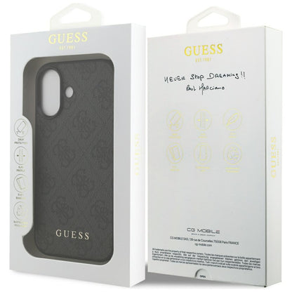 Калъф за Apple iPhone 17, Guess, 4G Classic, Черен