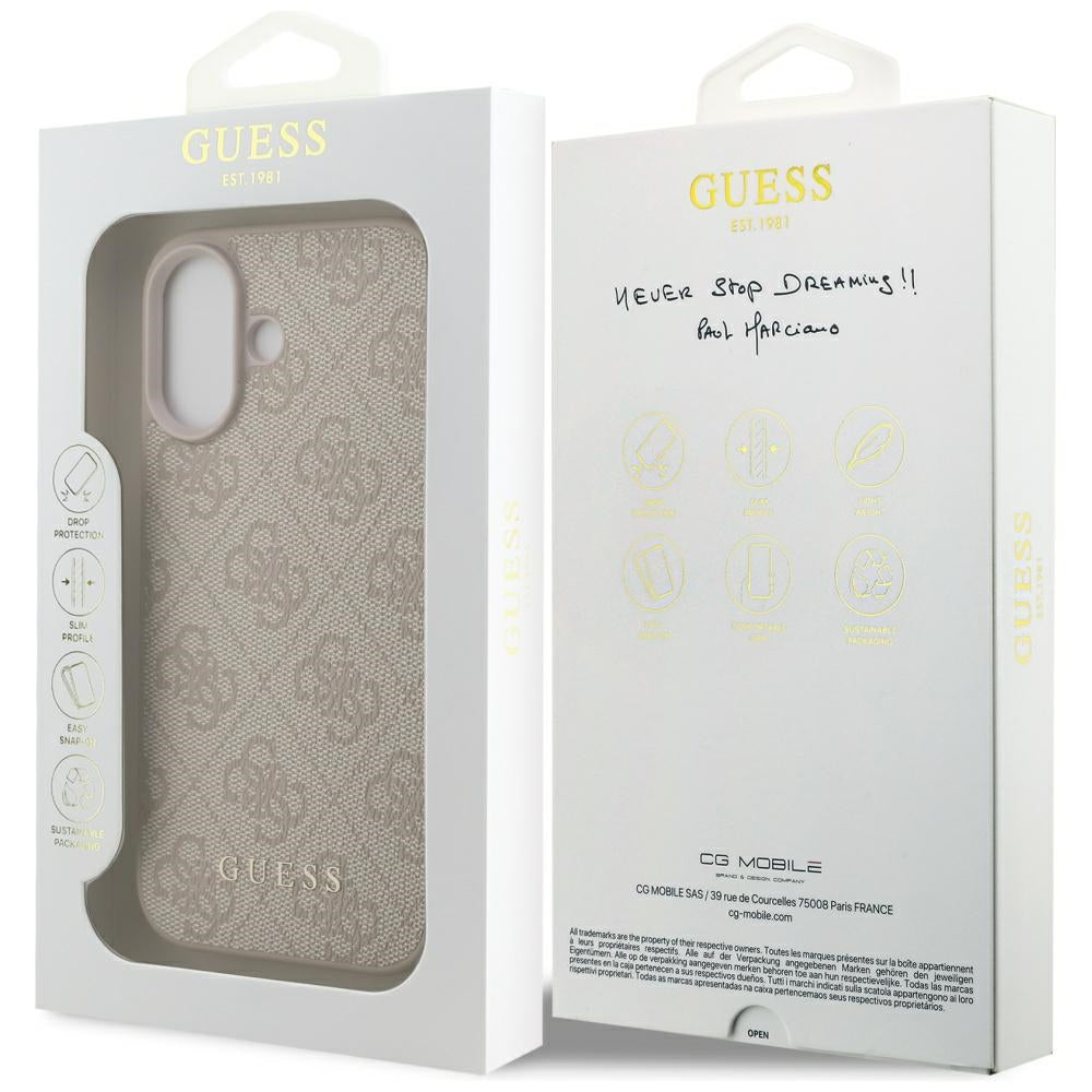Калъф за Apple iPhone 17, Guess, 4G Classic, Розов