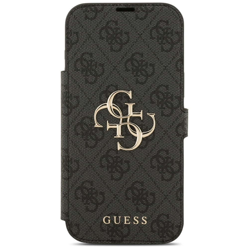 Калъф за Apple iPhone 17, Guess, 4G Metal Logo, Черен