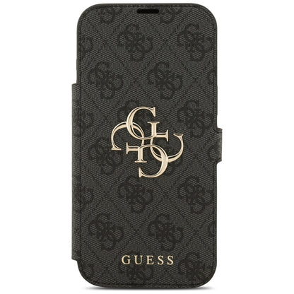 Калъф за Apple iPhone 17, Guess, 4G Metal Logo, Черен
