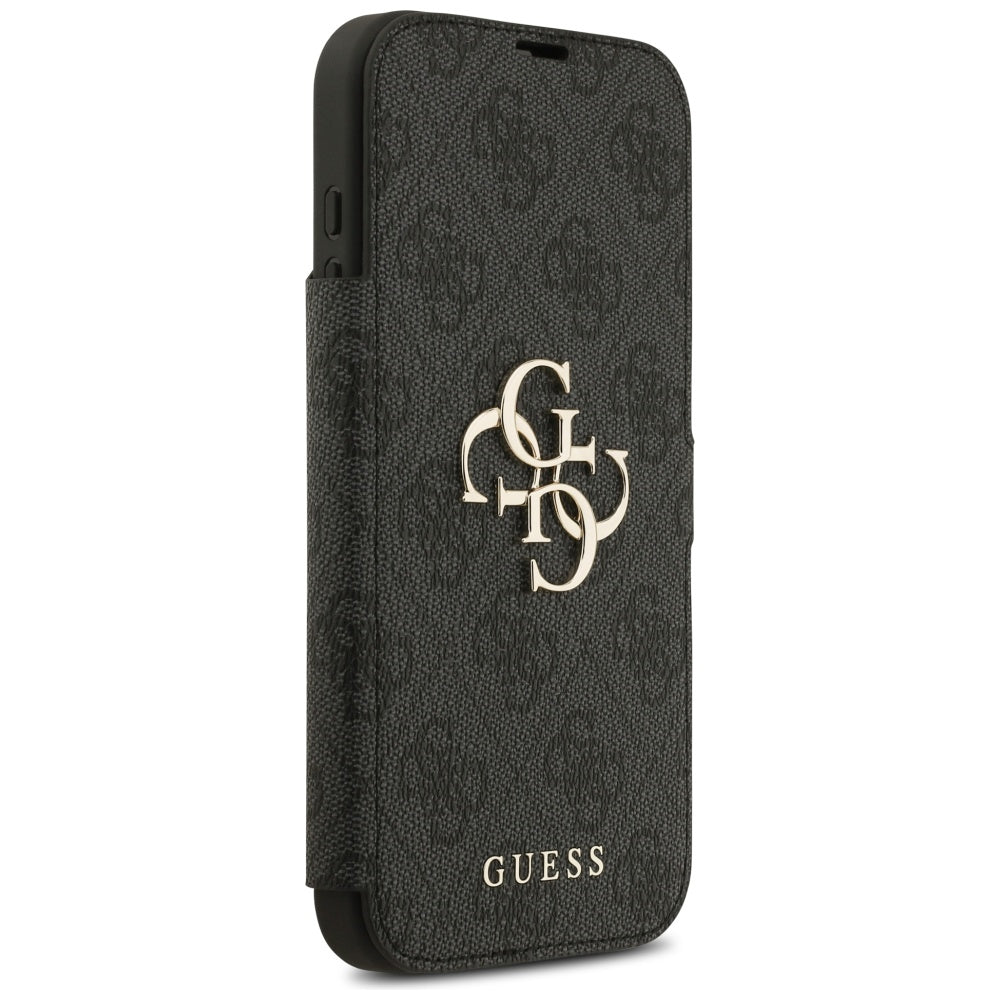 Калъф за Apple iPhone 17, Guess, 4G Metal Logo, Черен