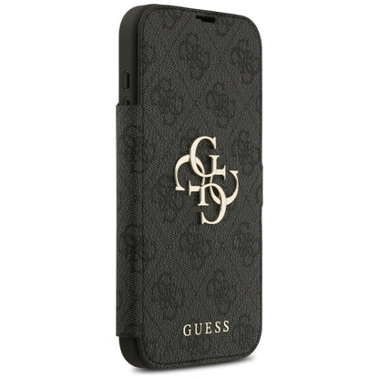 Калъф за Apple iPhone 17, Guess, 4G Metal Logo, Черен