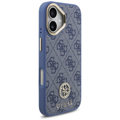 Калъф за Apple iPhone 17, Guess, 4G Strass Logo, Син