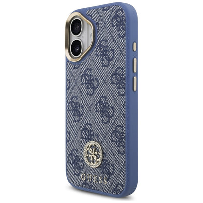 Калъф за Apple iPhone 17, Guess, 4G Strass Logo, Син