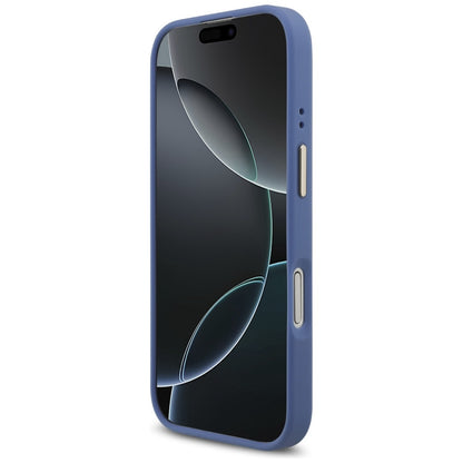 Калъф за Apple iPhone 17, Guess, 4G Strass Logo, Син
