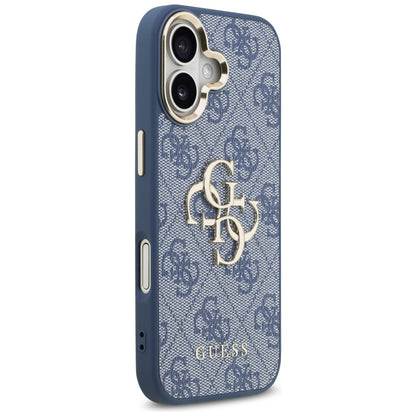 Калъф за Apple iPhone 17, Guess, Big 4G Logo Classic, Златисто-син