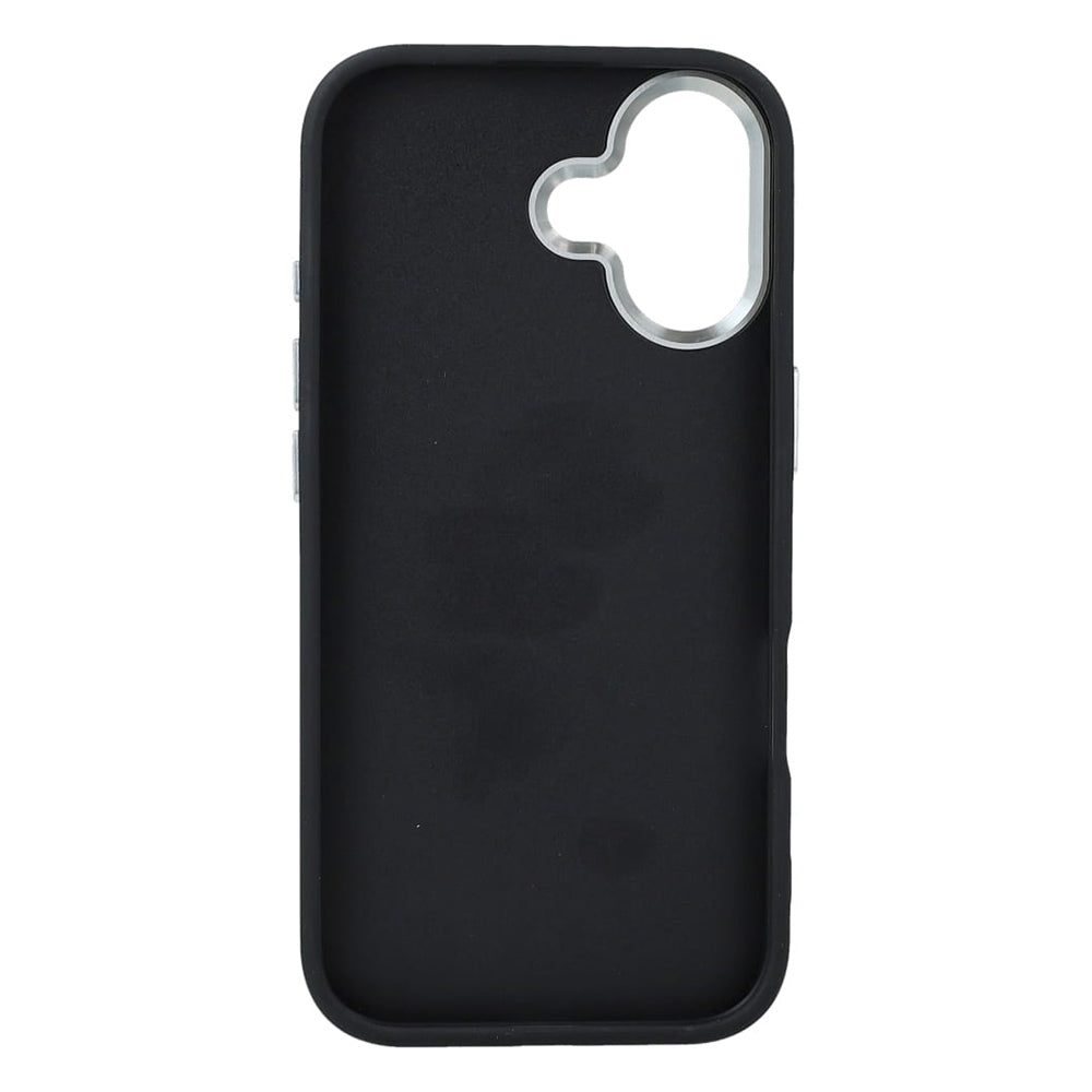 Калъф за Apple iPhone 17, Guess, Big 4G Logo Classic, Черно Сребрист
