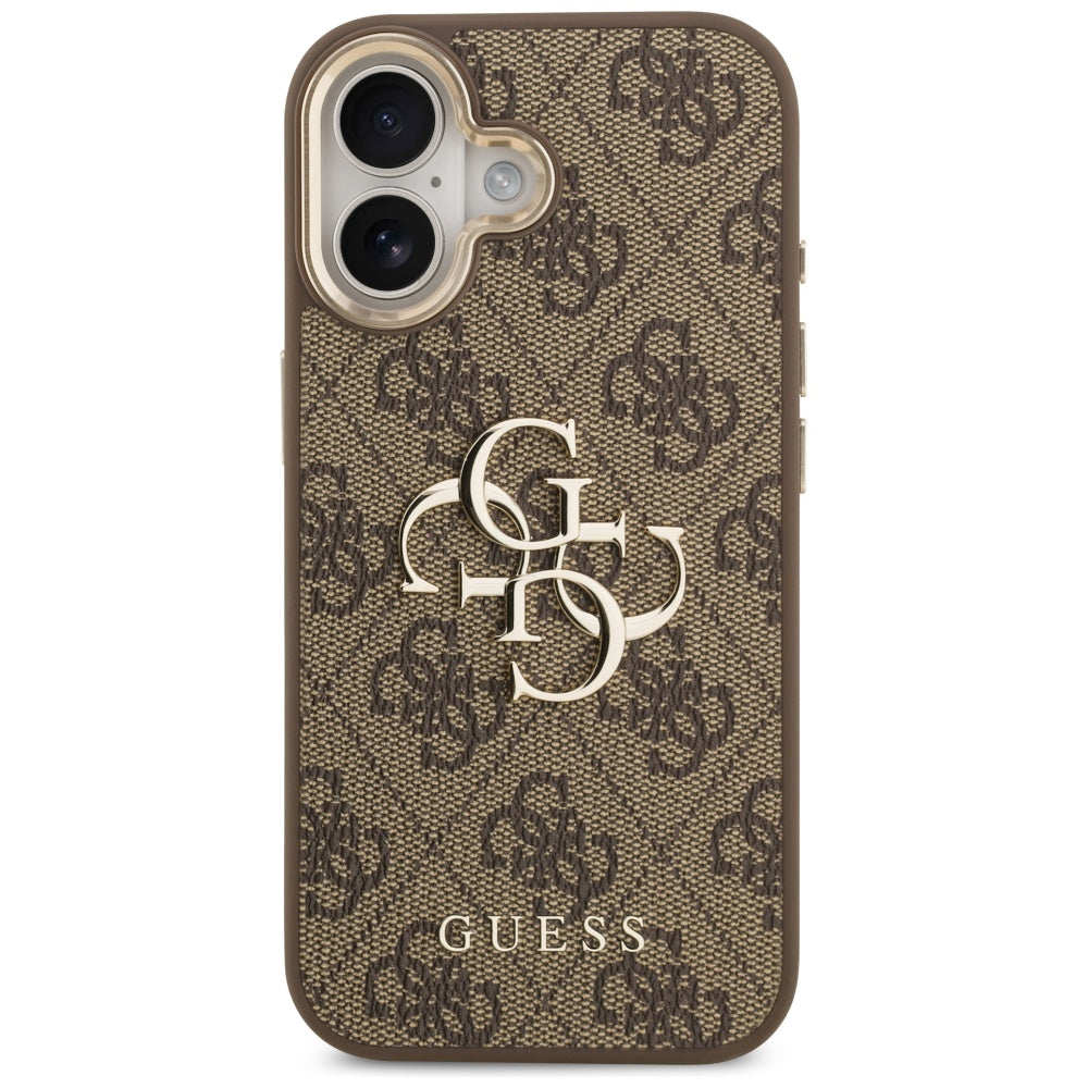 Калъф за Apple iPhone 17, Guess, Big 4G Logo Classic, Златисто-кафяв