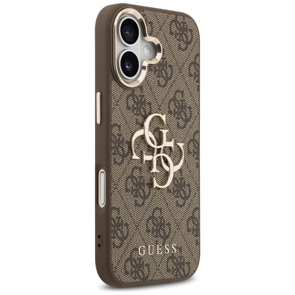 Калъф за Apple iPhone 17, Guess, Big 4G Logo Classic, Златисто-кафяв