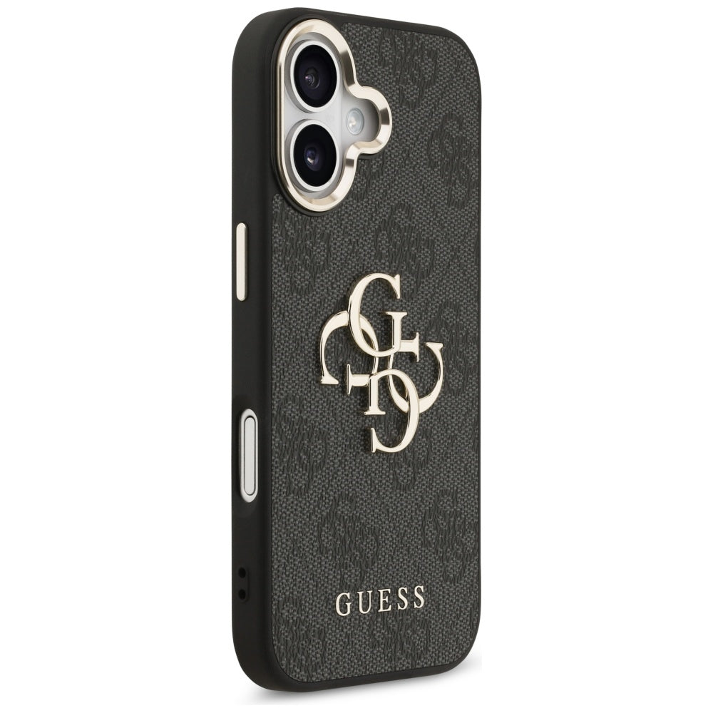 Калъф за Apple iPhone 17, Guess, Big 4G Logo Classic, Черно Златен