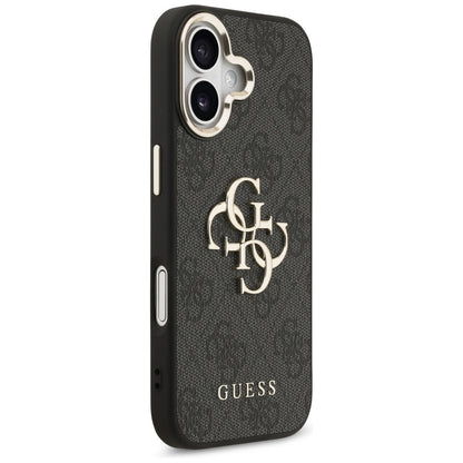 Калъф за Apple iPhone 17, Guess, Big 4G Logo Classic, Черно Златен