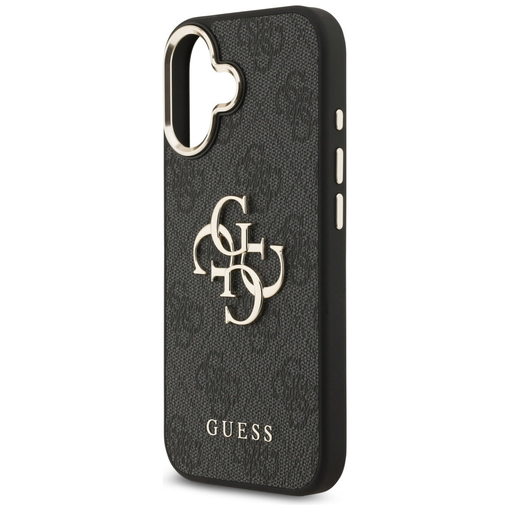 Калъф за Apple iPhone 17, Guess, Big 4G Logo Classic, Черно Златен