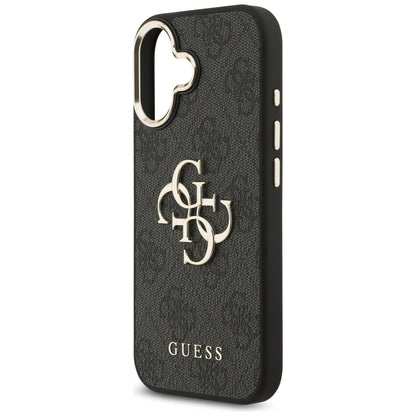 Калъф за Apple iPhone 17, Guess, Big 4G Logo Classic, Черно Златен