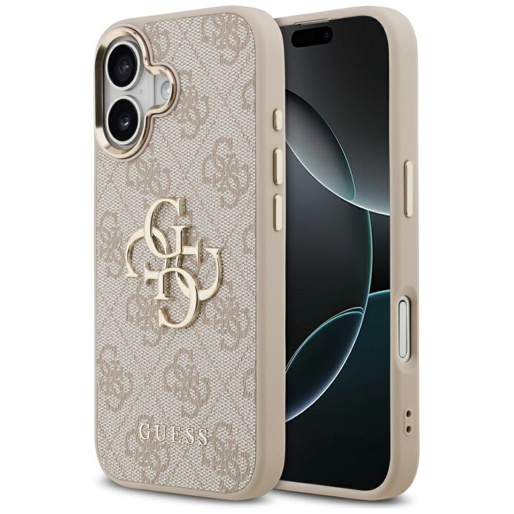 Калъф за Apple iPhone 17, Guess, Big 4G Logo Classic, Розово Злато