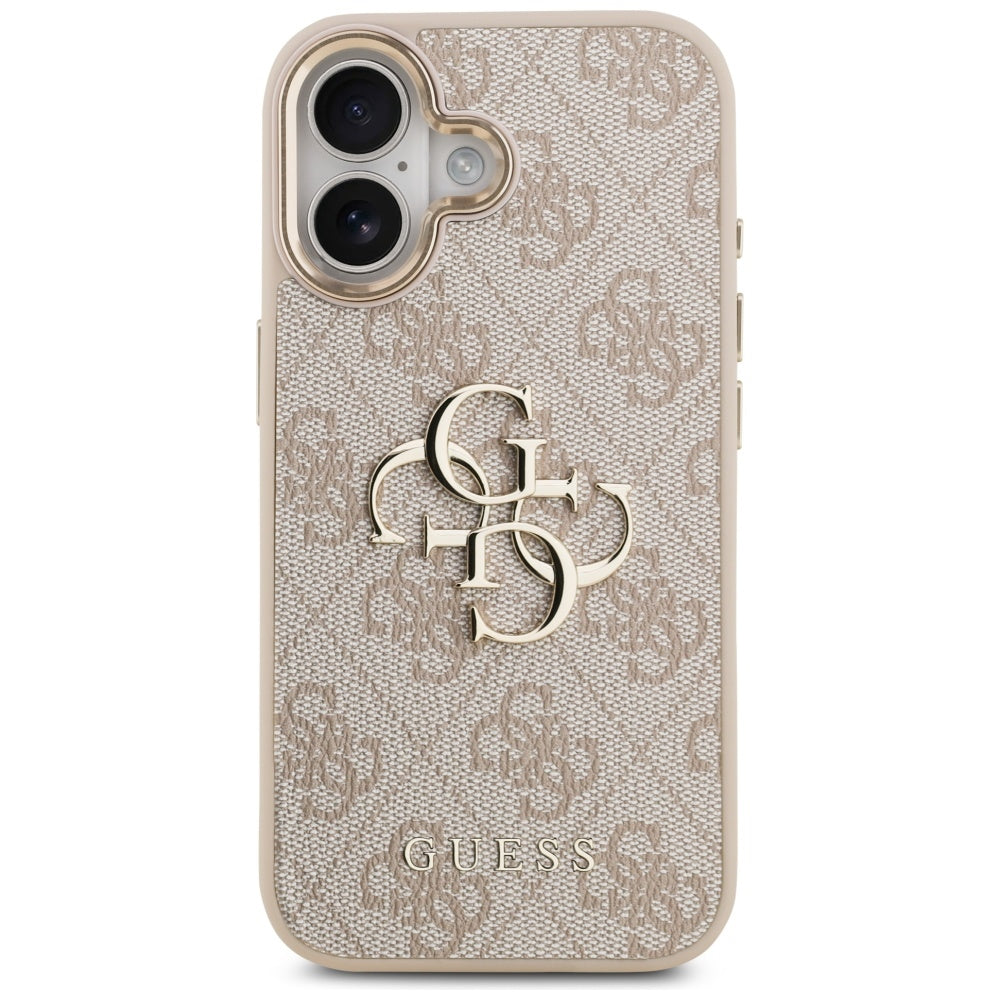 Калъф за Apple iPhone 17, Guess, Big 4G Logo Classic, Розово Злато