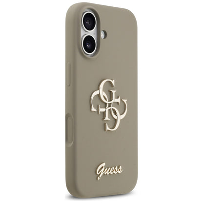 Калъф за Apple iPhone 17, Guess, Big 4G Script, Кафяв