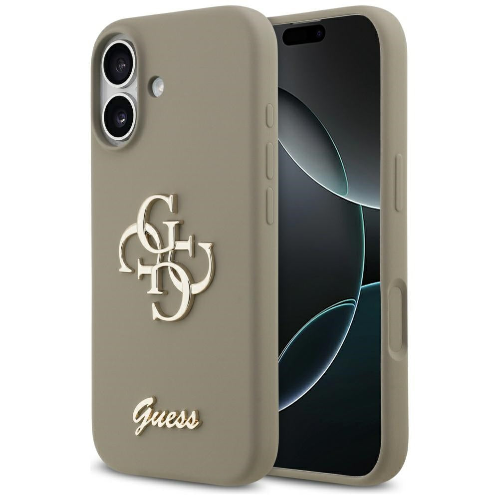 Калъф за Apple iPhone 17, Guess, Big 4G Script, Кафяв
