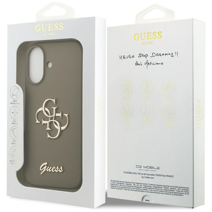 Калъф за Apple iPhone 17, Guess, Big 4G Script, Кафяв
