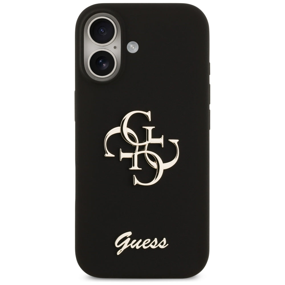 Калъф за Apple iPhone 17, Guess, Big 4G Script, Черен