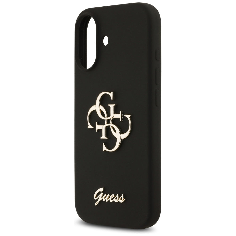 Калъф за Apple iPhone 17, Guess, Big 4G Script, Черен