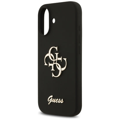 Калъф за Apple iPhone 17, Guess, Big 4G Script, Черен