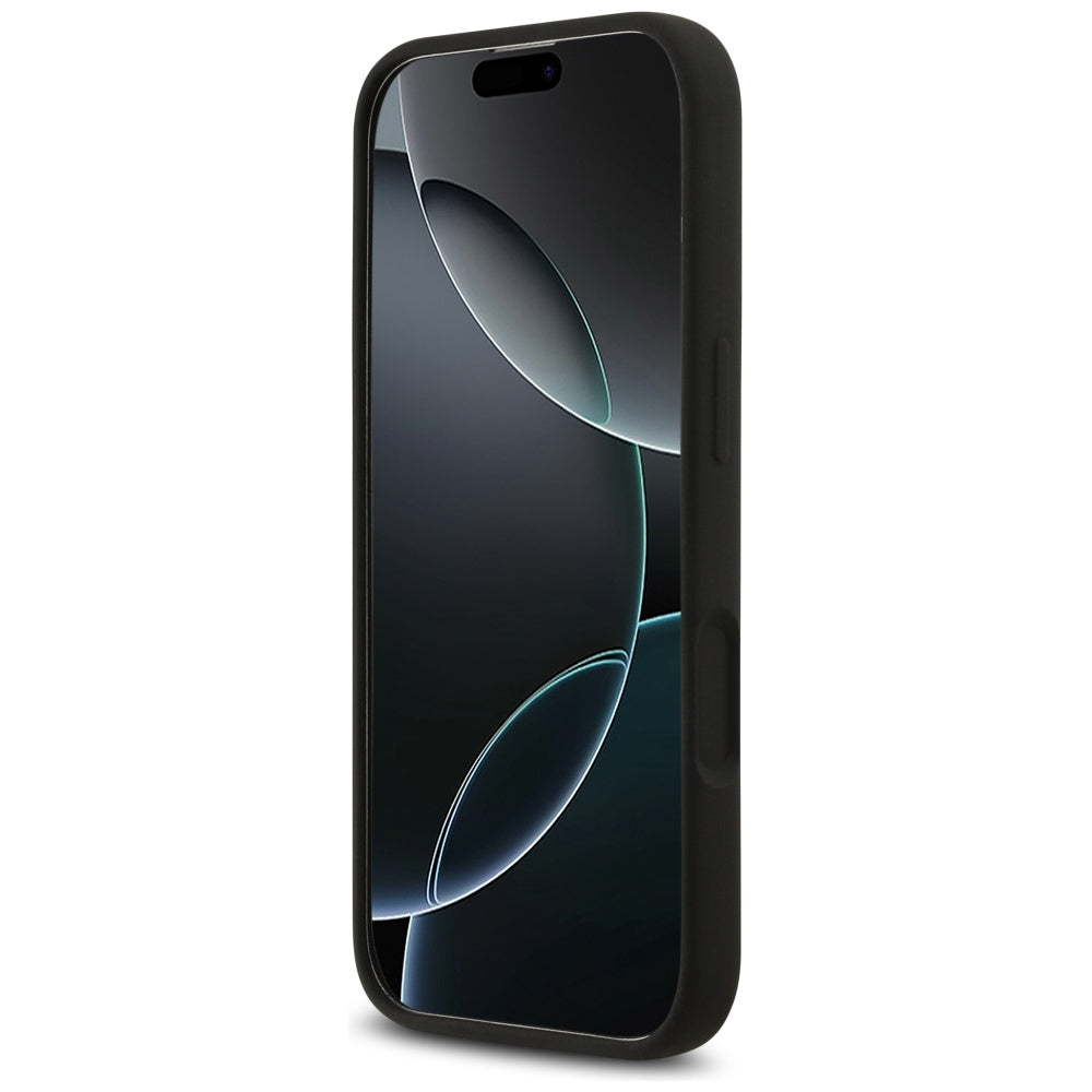 Калъф за Apple iPhone 17, Guess, Big 4G Script, Черен