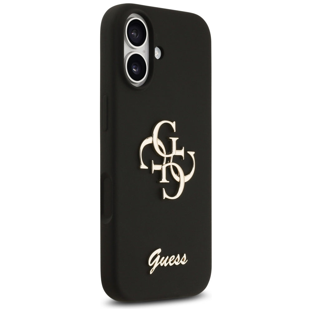 Калъф за Apple iPhone 17, Guess, Big 4G Script, Черен