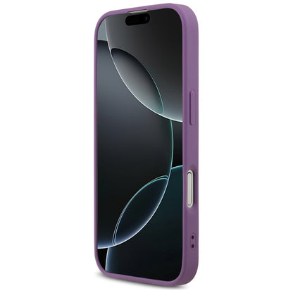 Калъф за Apple iPhone 17, Guess, Fixed Glitter Big 4G, Лилав