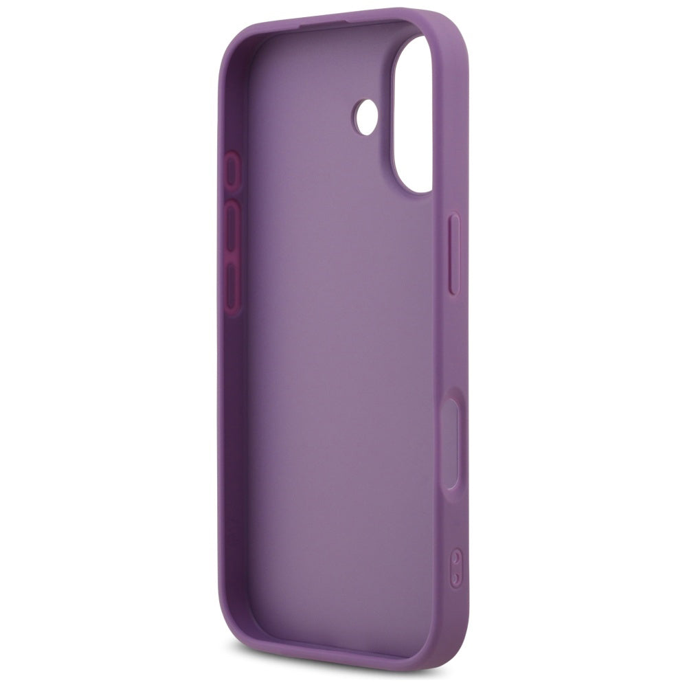 Калъф за Apple iPhone 17, Guess, Fixed Glitter Big 4G, Лилав