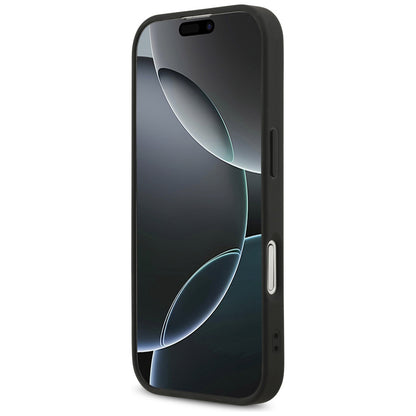 Калъф за Apple iPhone 17, Guess, Fixed Glitter Big 4G, Черен