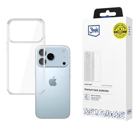 Калъф за Apple iPhone 17 Pro, 3MK, Armor, Прозрачен