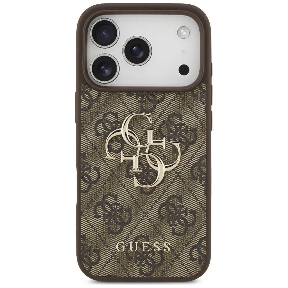 Калъф за Apple iPhone 17 Pro, Guess, 4G Big Logo, Кафяв