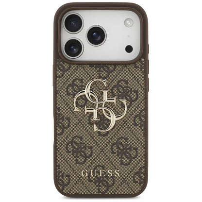 Калъф за Apple iPhone 17 Pro, Guess, 4G Big Logo, Кафяв