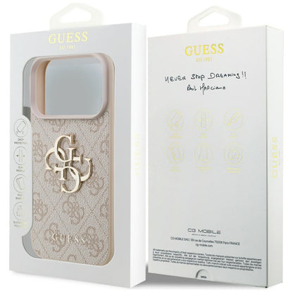 Калъф за Apple iPhone 17 Pro, Guess, 4G Big Logo, Розов