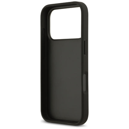 Калъф за Apple iPhone 17 Pro, Guess, 4G Grained Roses Big Logo, Черен