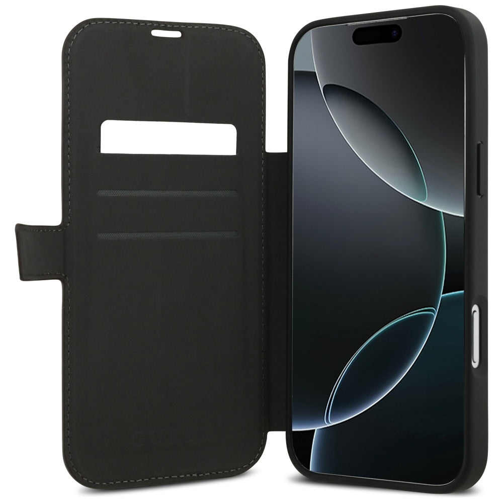 Калъф за Apple iPhone 17 Pro, Guess, 4G Metal Logo, Кафяв