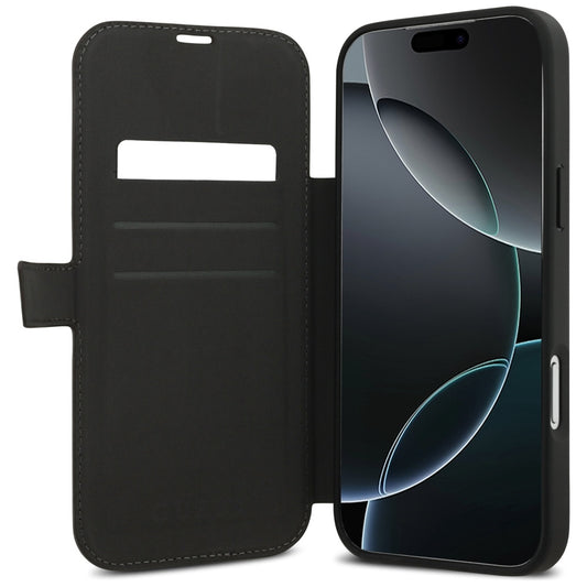 Калъф за Apple iPhone 17 Pro, Guess, 4G Metal Logo, Кафяв