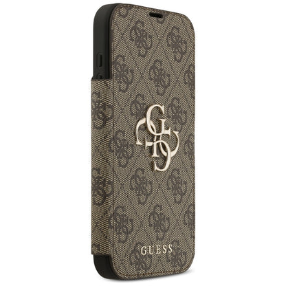 Калъф за Apple iPhone 17 Pro, Guess, 4G Metal Logo, Кафяв