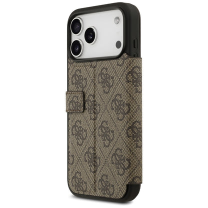 Калъф за Apple iPhone 17 Pro, Guess, 4G Metal Logo, Кафяв